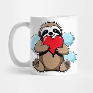 Sloth Heart Balloon - Valentines Day Mug